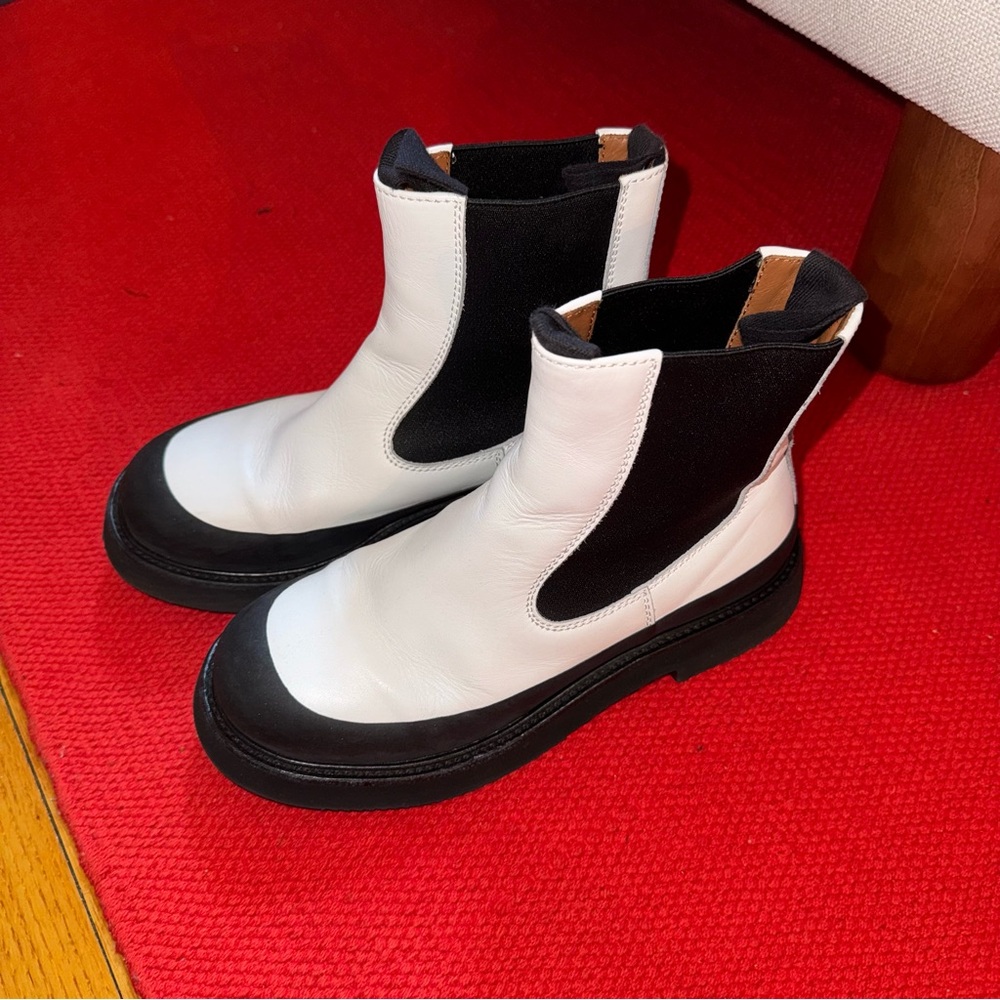 Celine White Country Boots View 3